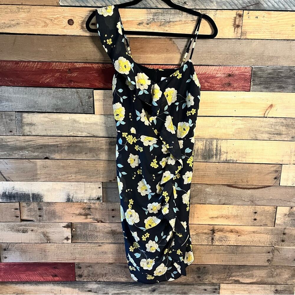 Cupcakes & Cashmere‎ Ariadne Black And Yellow Floral Dress Size 2